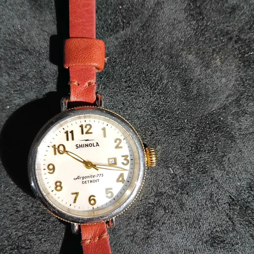 Shinola "The Birdy" 34mm Watch with Brown Leather Strap - Picture 1 of 6